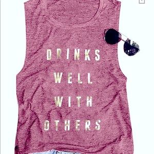 DUTUT “Drinks Well with Others” Muscle Tank Top
